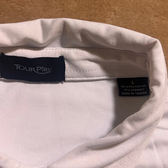 VTG Tour Play Hilton Head Island HHI Men LG Golf Polo White‎ Embroidered (W) - Picture 5 of 8